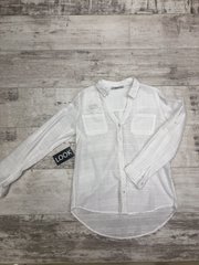 Женская блуза белая с вырезом - Хит продаж !