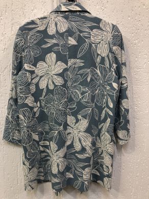 Женский пиджак принт цветы