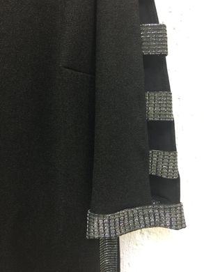Платье черное с серыми вставками