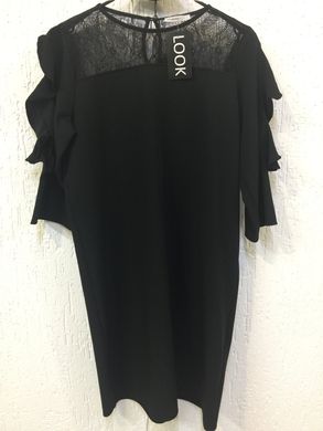 Черное платье рукава кружева верх сетка