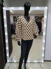 Женская блуза горох айвори -16380