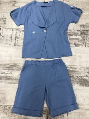 Женский костюм летний - шорты+пиджак  - Plus Size -1005