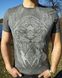 Серая мужская футболка с принтом тигра -61315