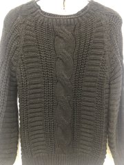 Женский свитер вязаный черный