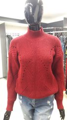 Женский свитер вязаный с широким манжетом