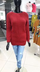 Женский свитер удлиненный с манжетом