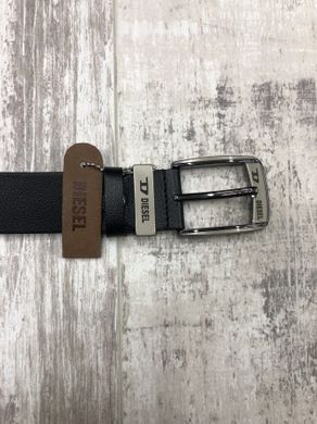 Черный мужской кожаный ремень бренд -D-44-6